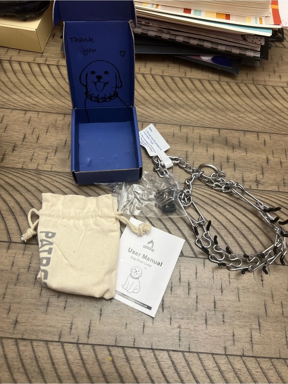 PATPET Prong Training Dog Collar —New in box for puppy med to large sz dog